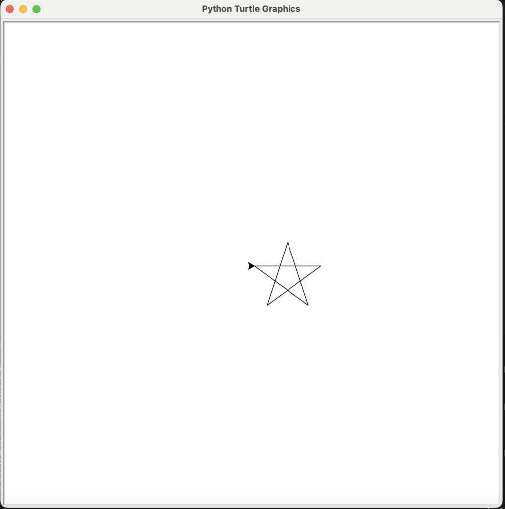 star using python turtle